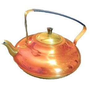 VTG Tea Kettle Teapot Made in Holland, Copper & Brass - Vintage